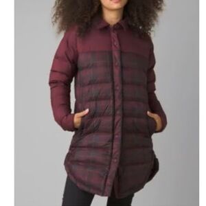 Prana Globe Thistle Down Shirt Puffer Jacket Long Women’s